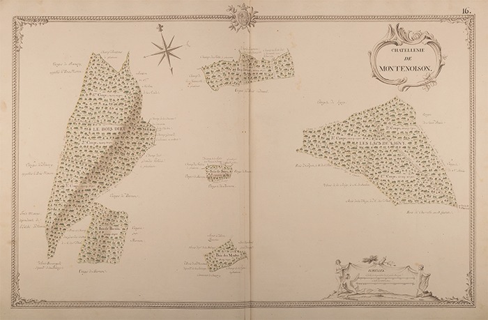 Map of the ducal forests located on the Nolay municipality (1789)