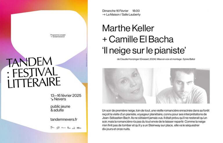 Festival littéraire Tandem à Nevers du 14 au 16 février en partenariat avec Charlois. Une programmation 2025 riche et éclectique!