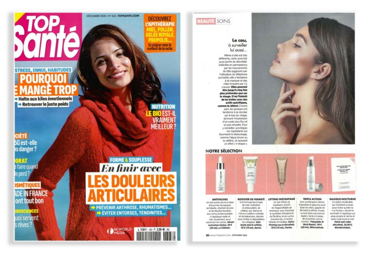 Sérum Correcteur Taches de La Chênaie dans le magazine Top Santé novembre 2020